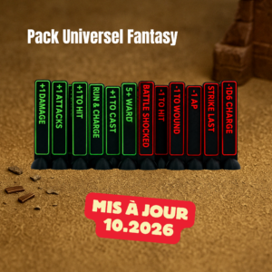 Universal Tokens Pack | 49 Tokens Fantasy | Wargaming