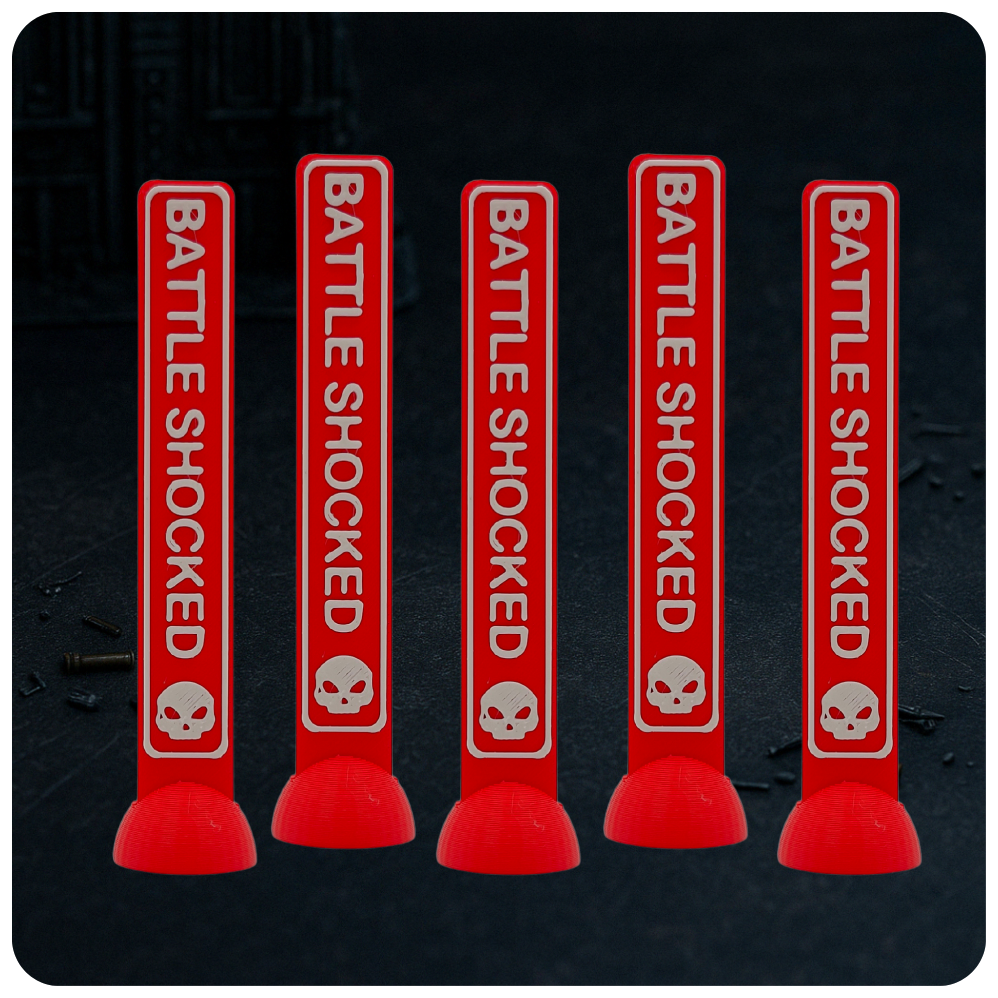 Lot de 5 tokens "Battle Shocked"