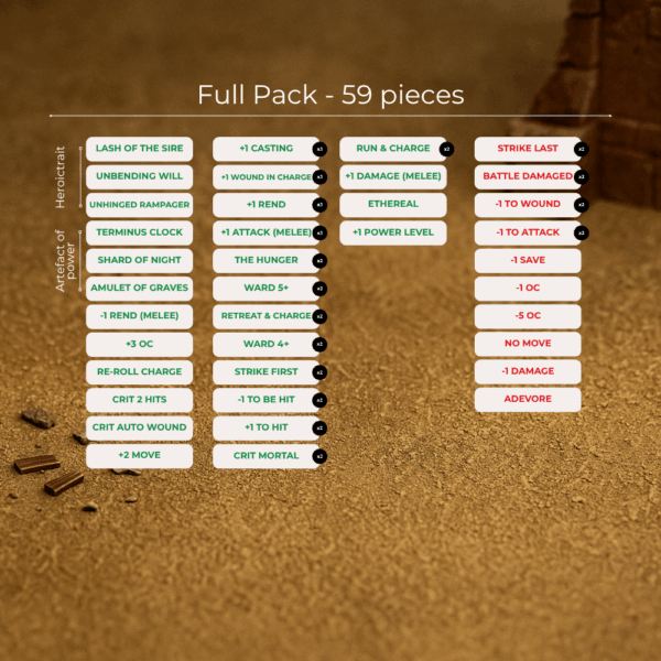 Pack de 59 tokens "Undead Army" – Image 2