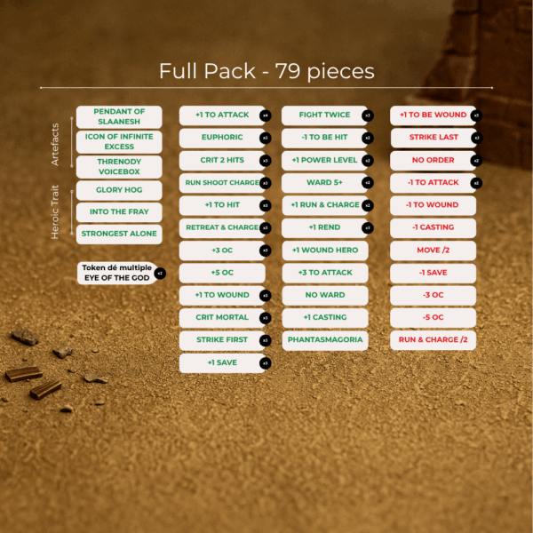 Pack de 79 tokens "Children of Excess" – Image 2