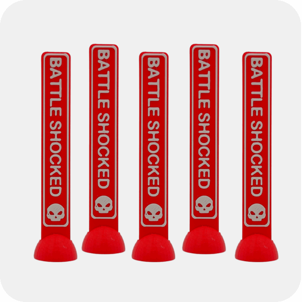 Lot de 5 tokens "Battle Shocked"
