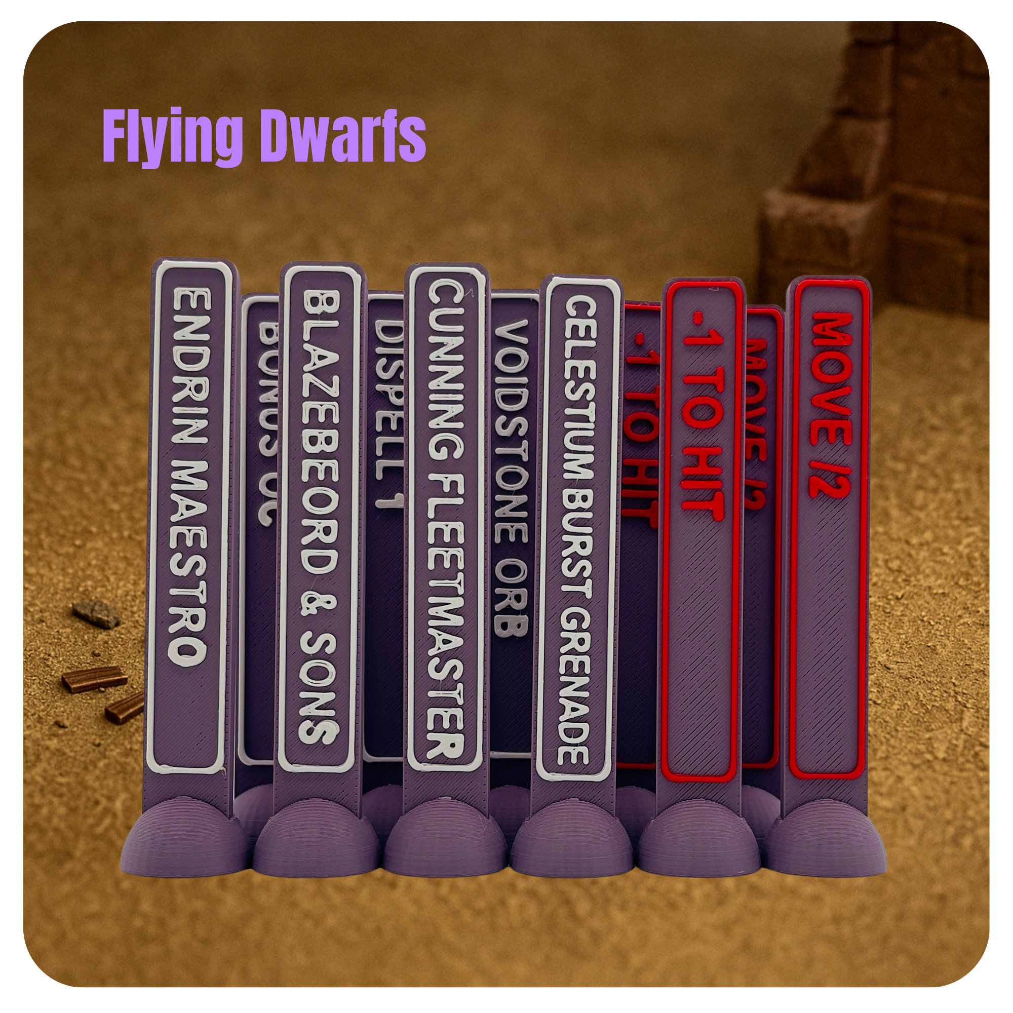 Pack de 53 tokens "Flying Dwarfs"