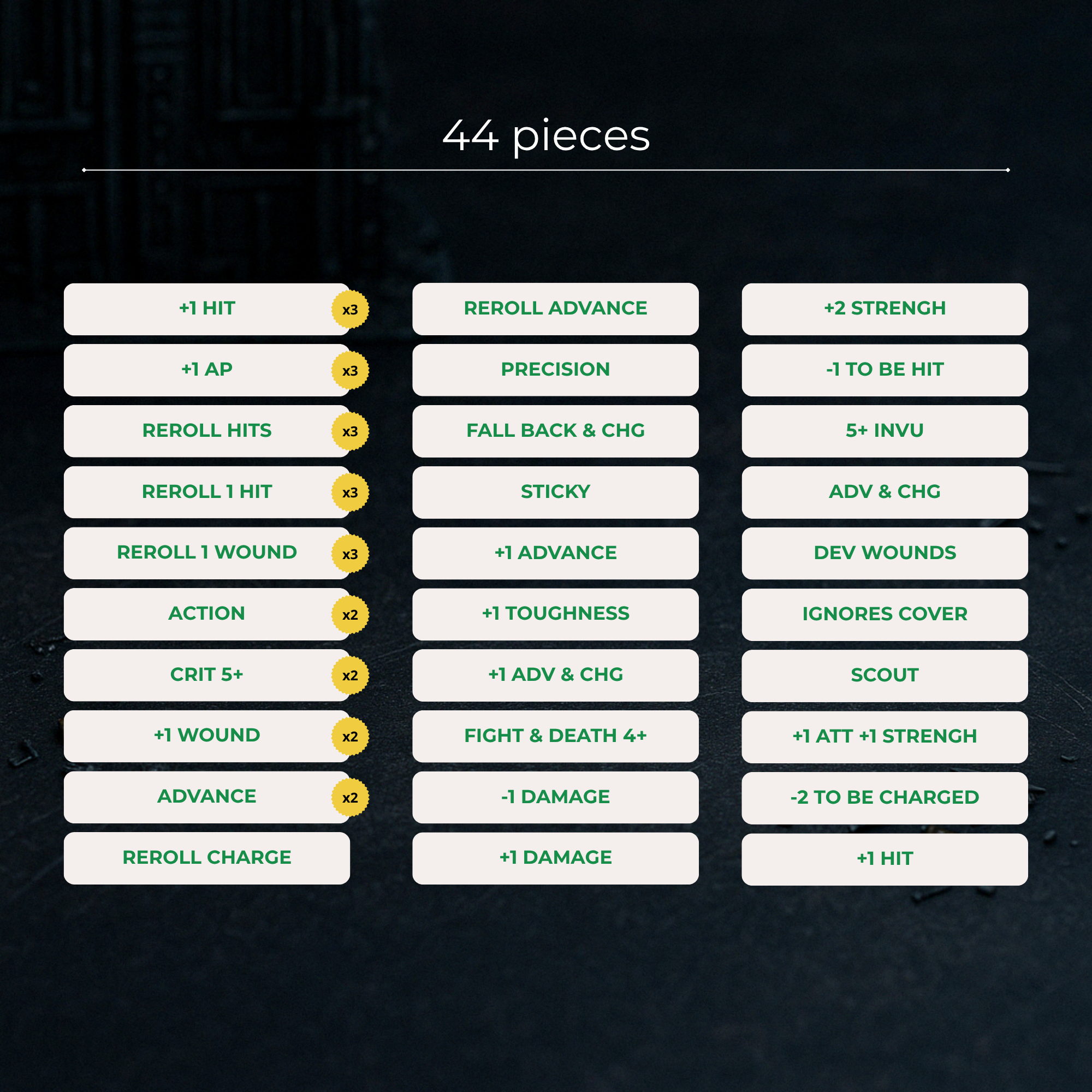 Pack de 44 tokens "Crusader of Faith" – Image 2