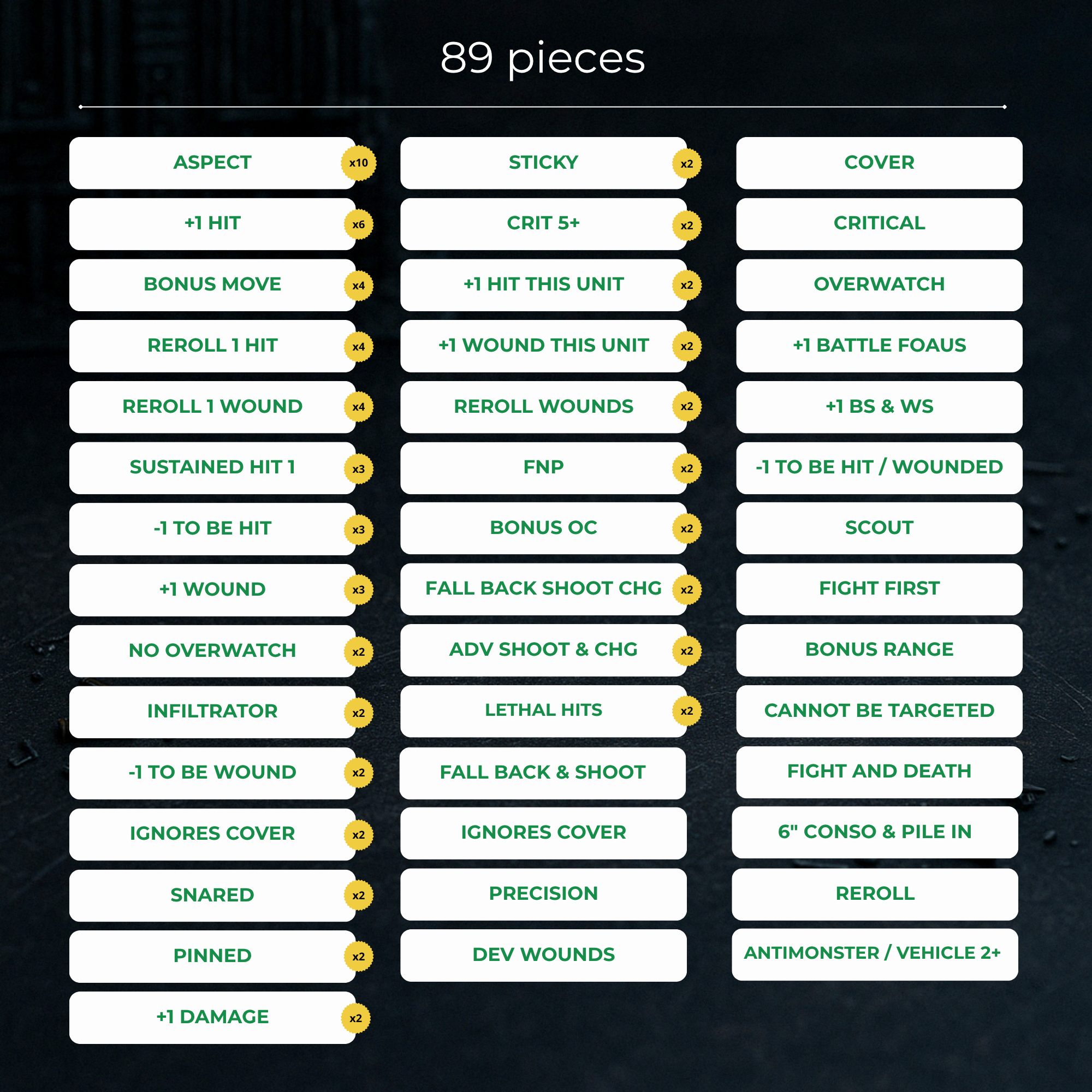 Pack de 89 tokens "Space Elves" – Image 7