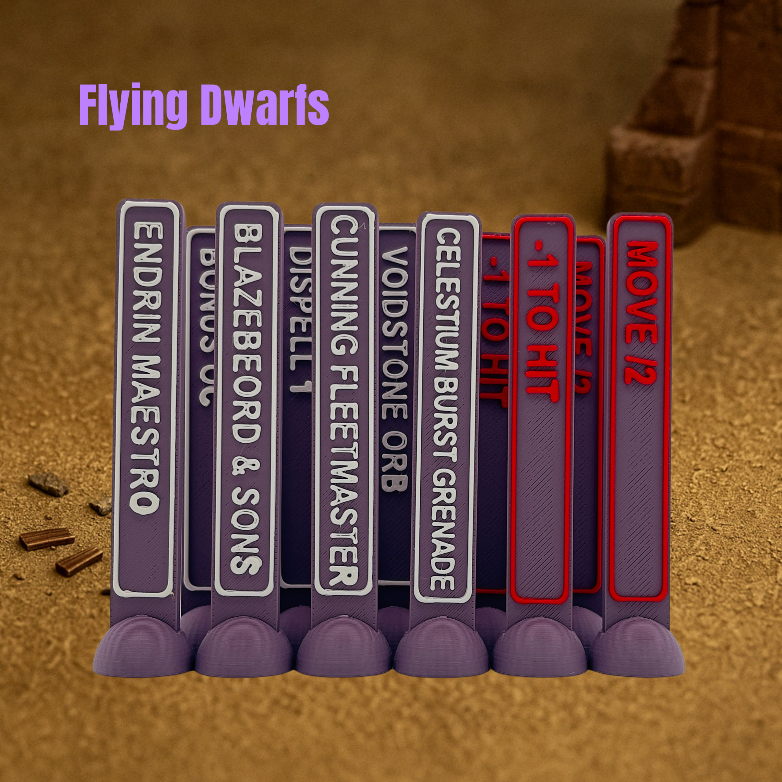 Pack de 53 tokens "Flying Dwarfs"