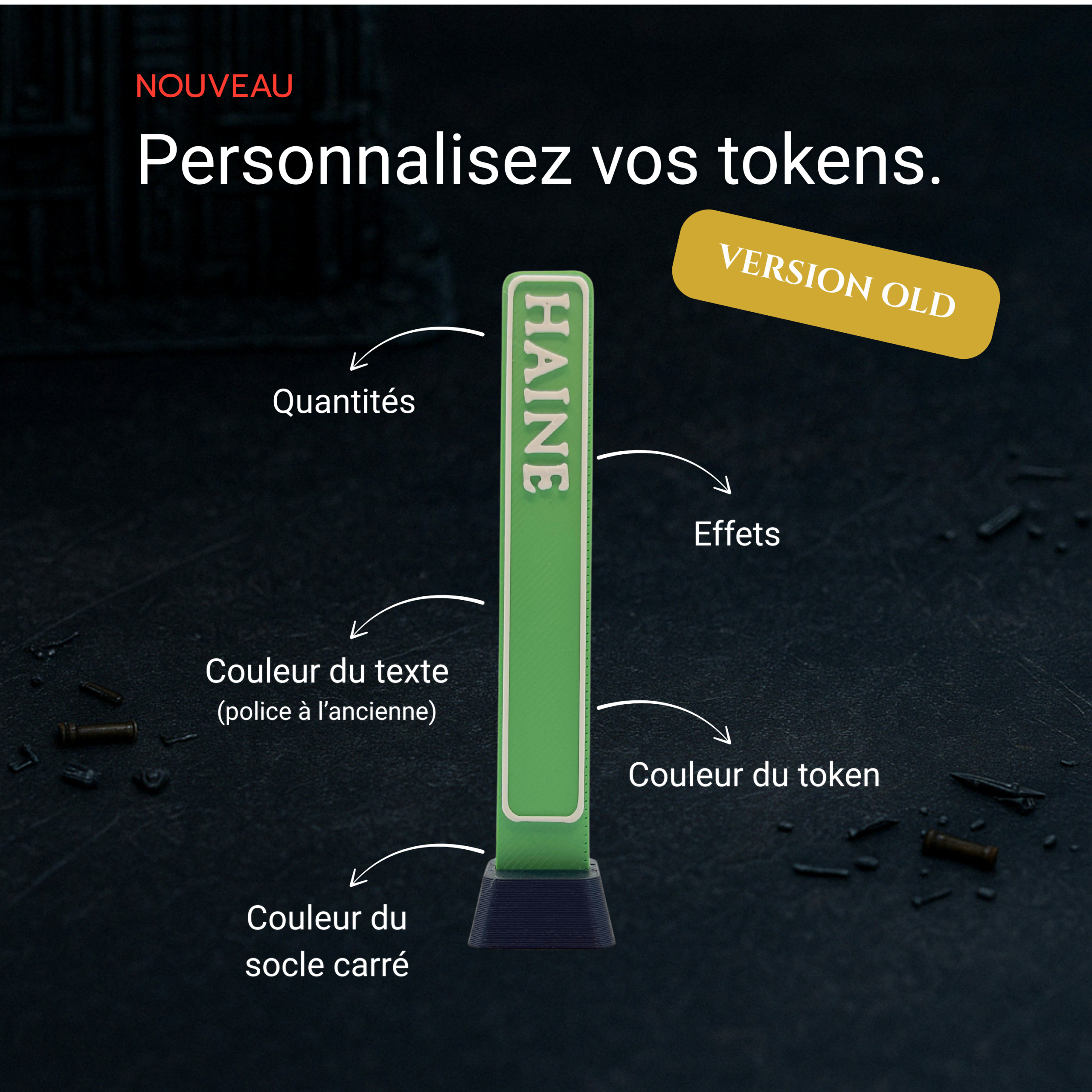 Tokens 100% personnalisable Version Old Fantasy
