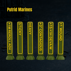 Putrid Marines | Pack de 67 tokens | Wargame tokens