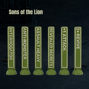 Sons of the Lion | Pack de 56 tokens | Wargame tokens