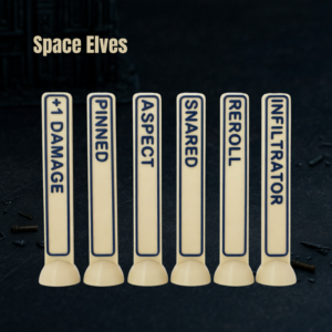 Space Elves | Pack de 89 tokens | Wargame tokens