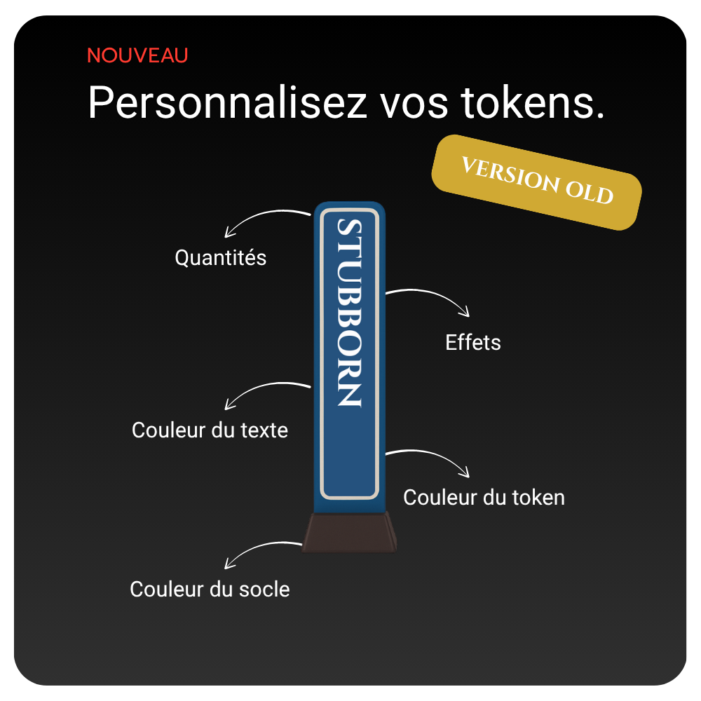 Tokens 100% personnalisable Version Old