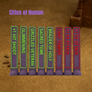 Cities of Human | Pack de 80 tokens | Wargame tokens