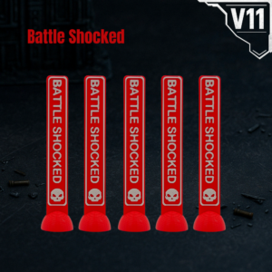Battle Shocked | Pack de 5 tokens | Wargame tokens