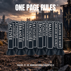 Pack de 31 marqueurs compatibles One Page Rules